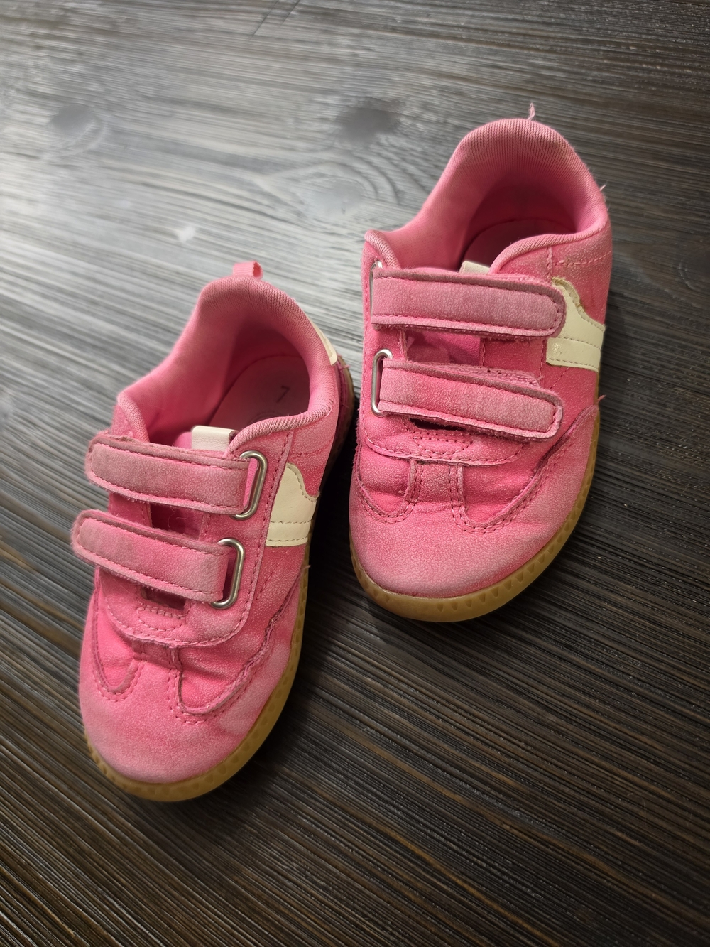 Kids Pink Velcro Athletic Shoes